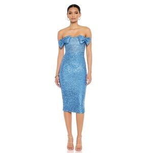 Nookie Charisma Midi dress in Lagoon, NWT, Small